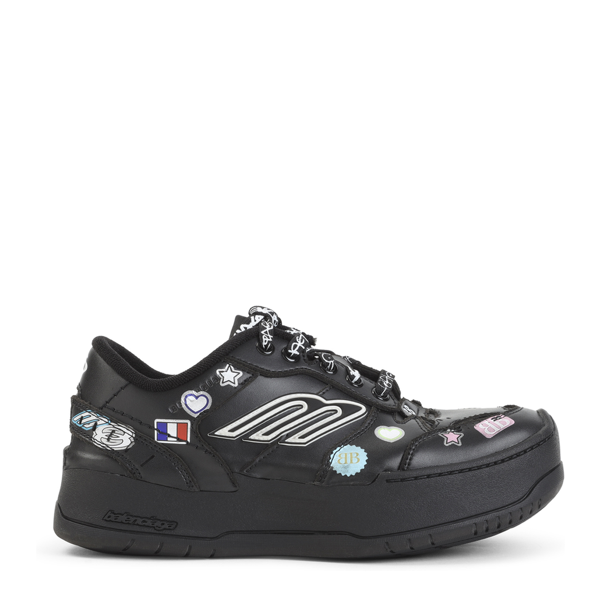 MAYFEYR - Balenciaga - Black Multi Hamptons Sneakers - 856420WHPSK1080