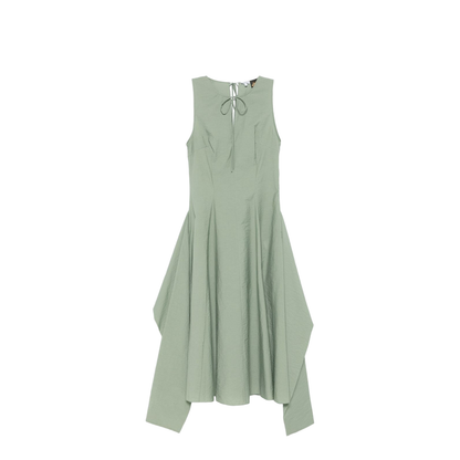 Cotton Blend Midi Dress