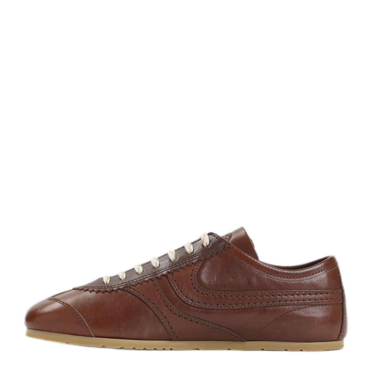 MAYFEYR - Dries Van Noten - Brown Burgundy Leather Sneakers - 2620117000105358