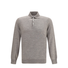 Virgin Wool Polo Sweater