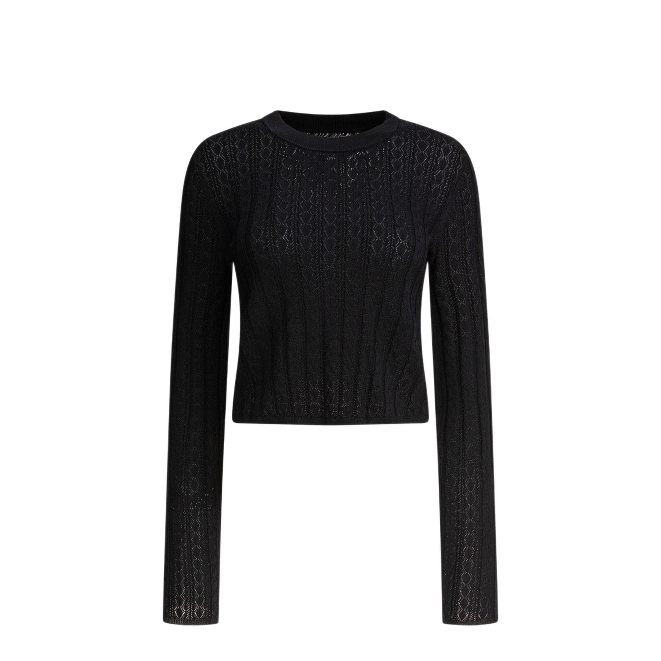 MAYFEYR - Loulou Studio - Tinos Crew Neck Sweater - TINOSBLACK