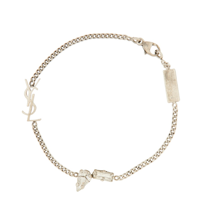 CASSANDRE Charm Bracelet in Metal and Rhinestone