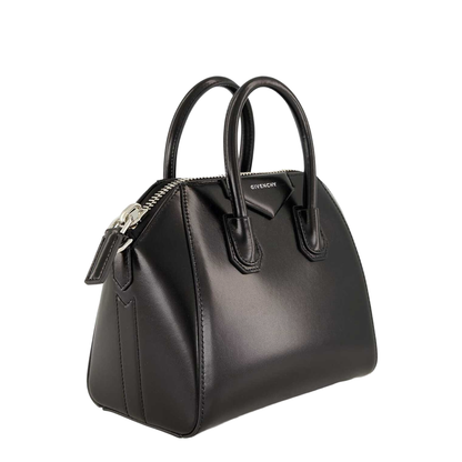 Antigona Mini Leather Shoulder Bag in Black