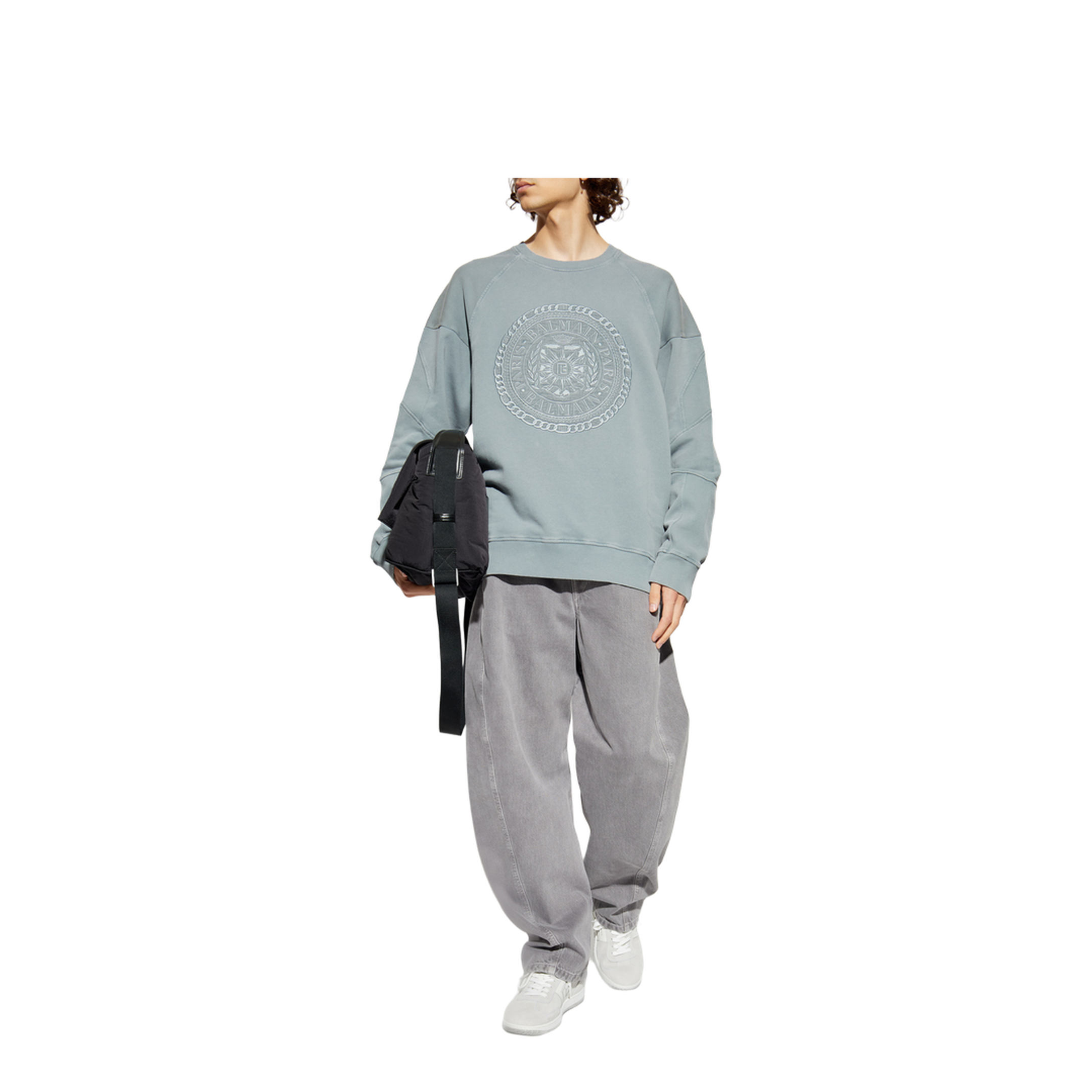 Embroidered Médaille Sweatshirt Grey