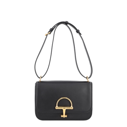 Siena Small Shoulder Bag in Black Leather