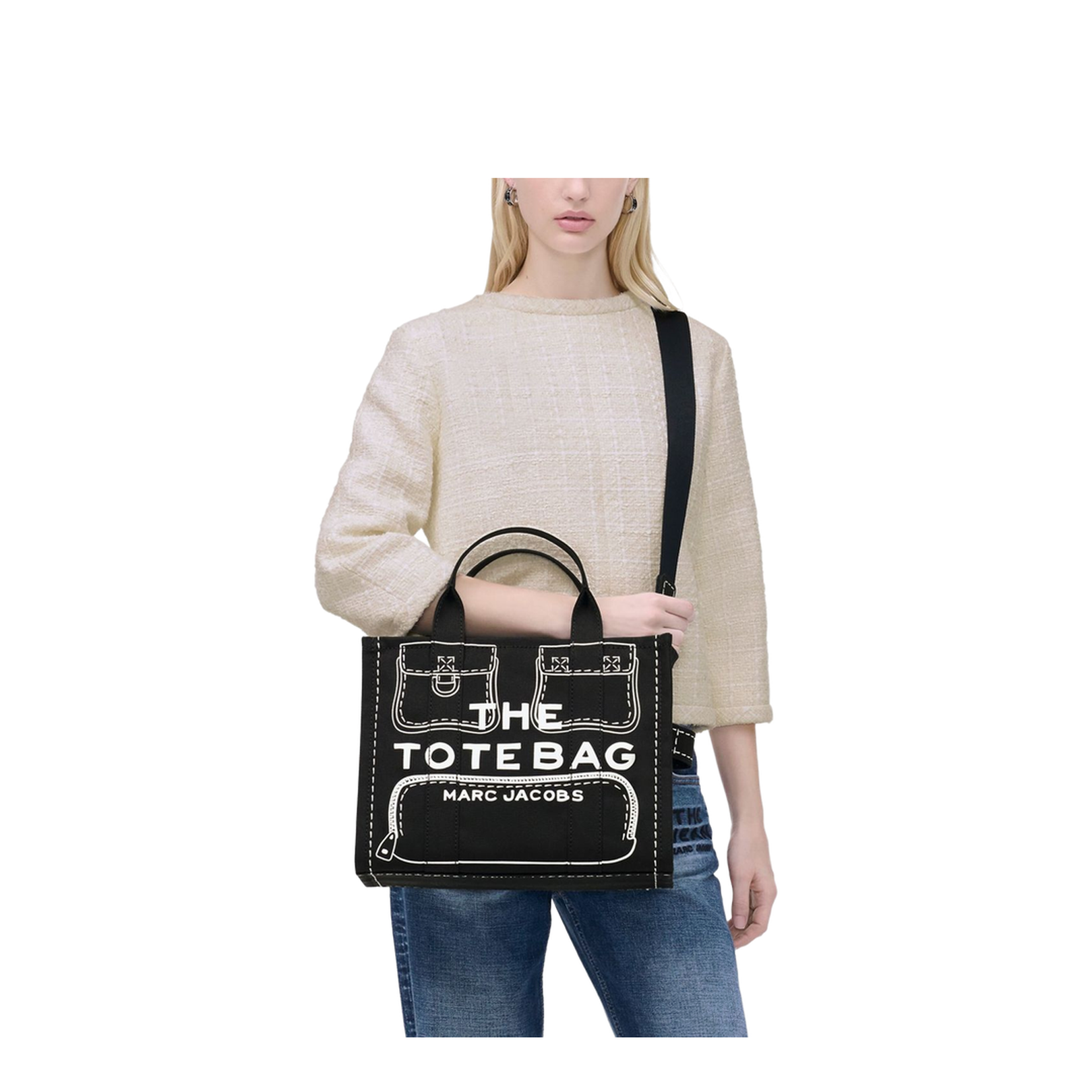 Trompe L'Oeil Cargo Canvas Medium Tote Bag