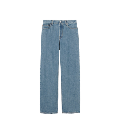 Tight Fit Baggy Denim Pants Light Blue
