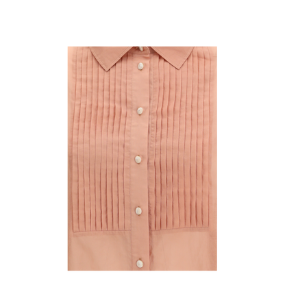 MAYFEYR - Golden Goose - Oversized Shirt In Cotton With Pleated Bib - GWP02662P002334