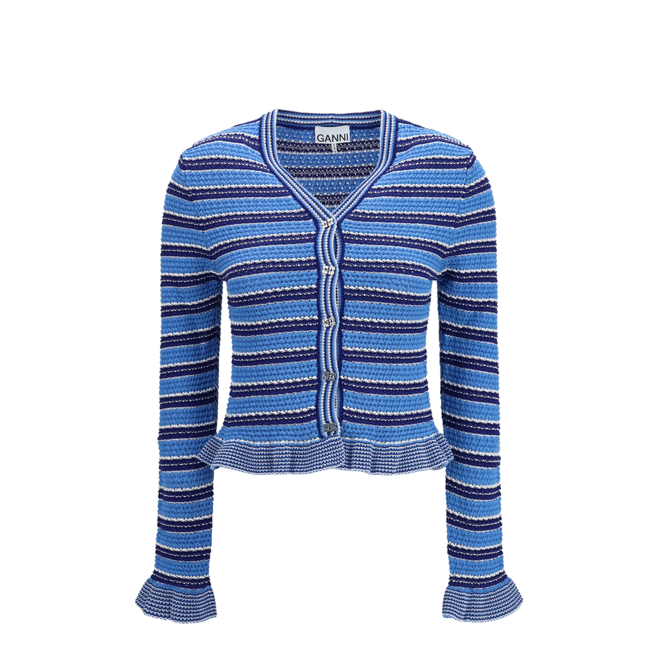 MAYFEYR - Ganni - Striped Cotton Cardigan - A1160003