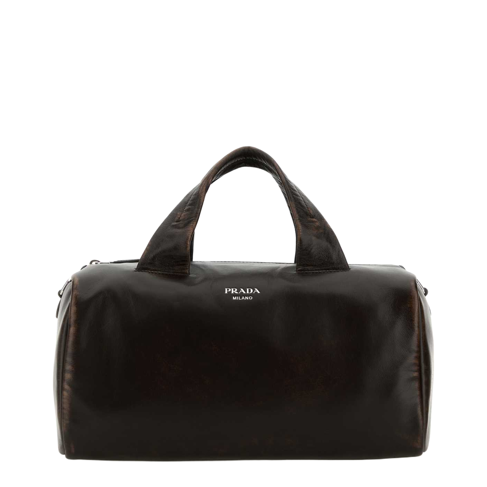 Dark Brown Small Nappa Leather Duffle Bag