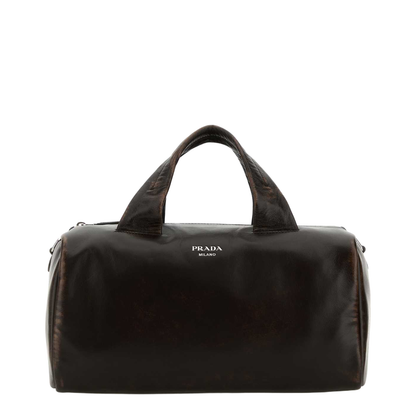 Dark Brown Small Nappa Leather Duffle Bag