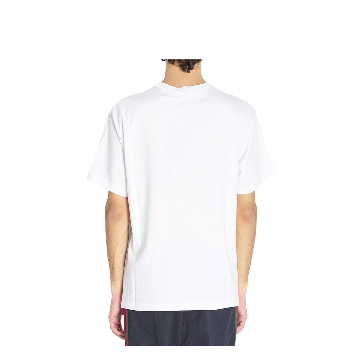 Cotton Jersey T-Shirt with Embroidery in White