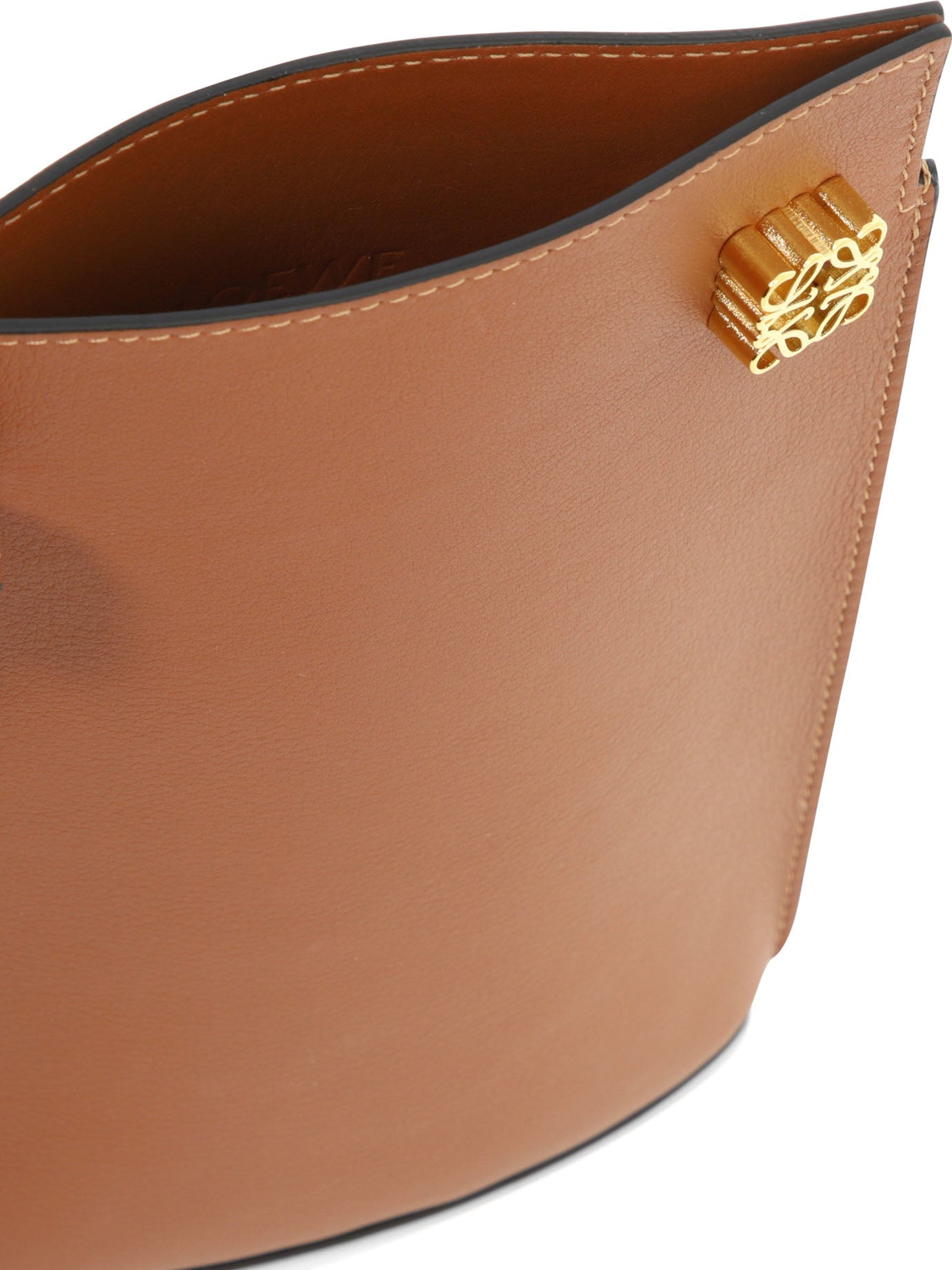 Dice Pocket Small Pouch Bag, Gold Hardware