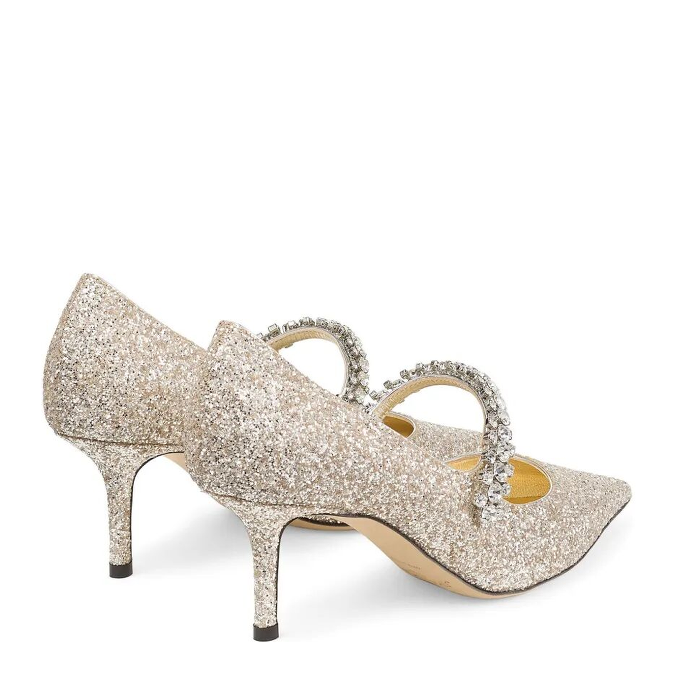 MAYFEYR - Jimmy Choo - Crystal Embellished Pumps In Glitter Fabric - BINGPUMP65PZF