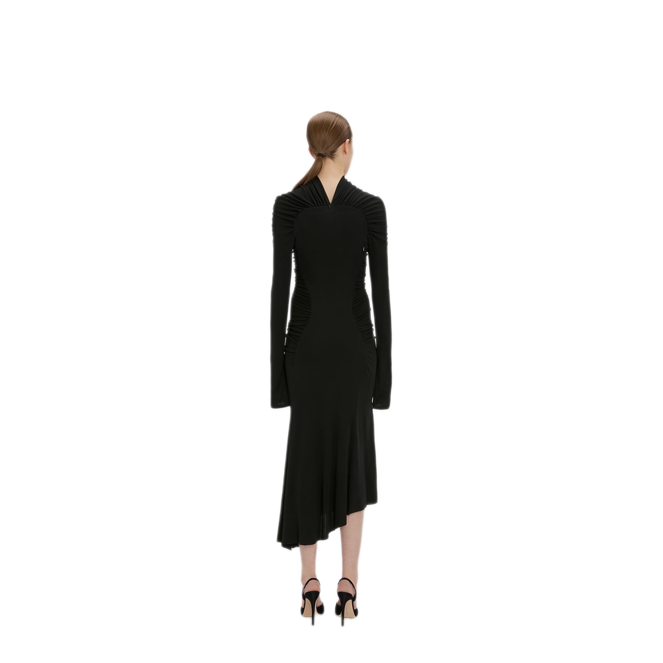MAYFEYR - Victoria Beckham - High Neck Gathered Midi Dress - 1326WDR007472A1
