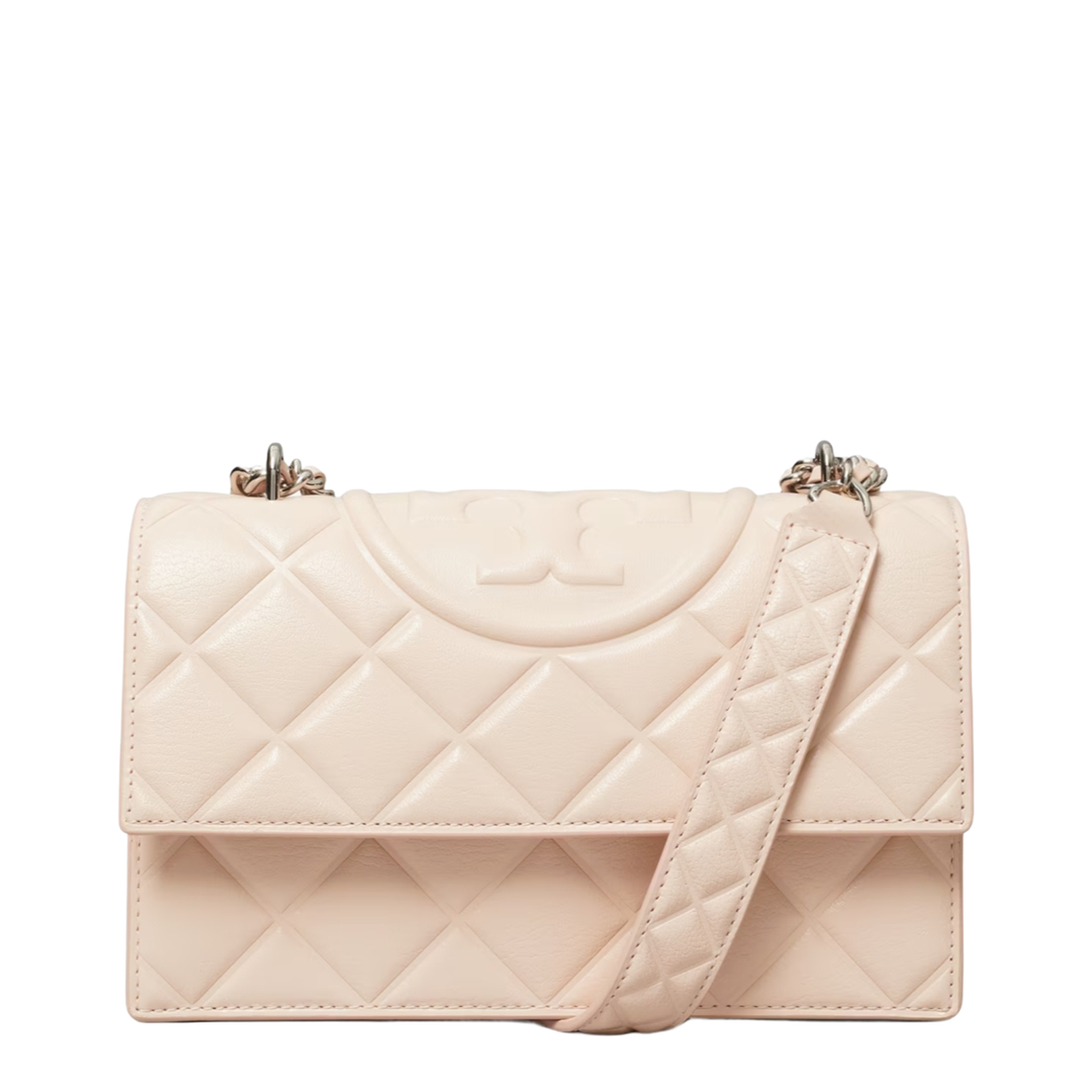 Fleming Small Pink Leather Crossbody Bag