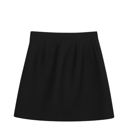 Black Crepe Couture Mini Skirt