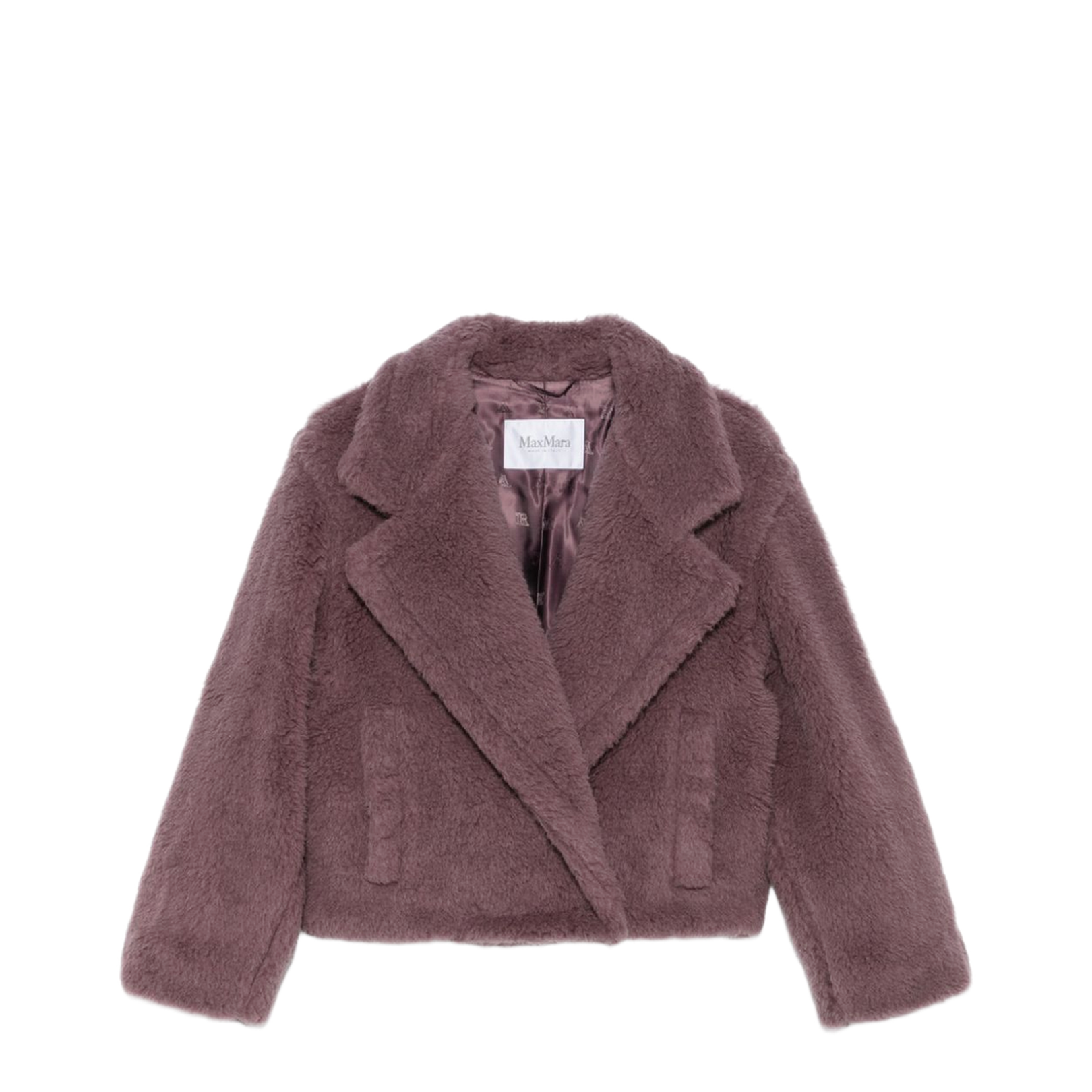 Wool Coat in Purple
