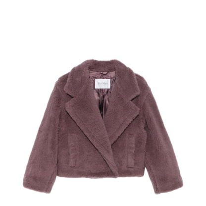 Wool Coat in Purple