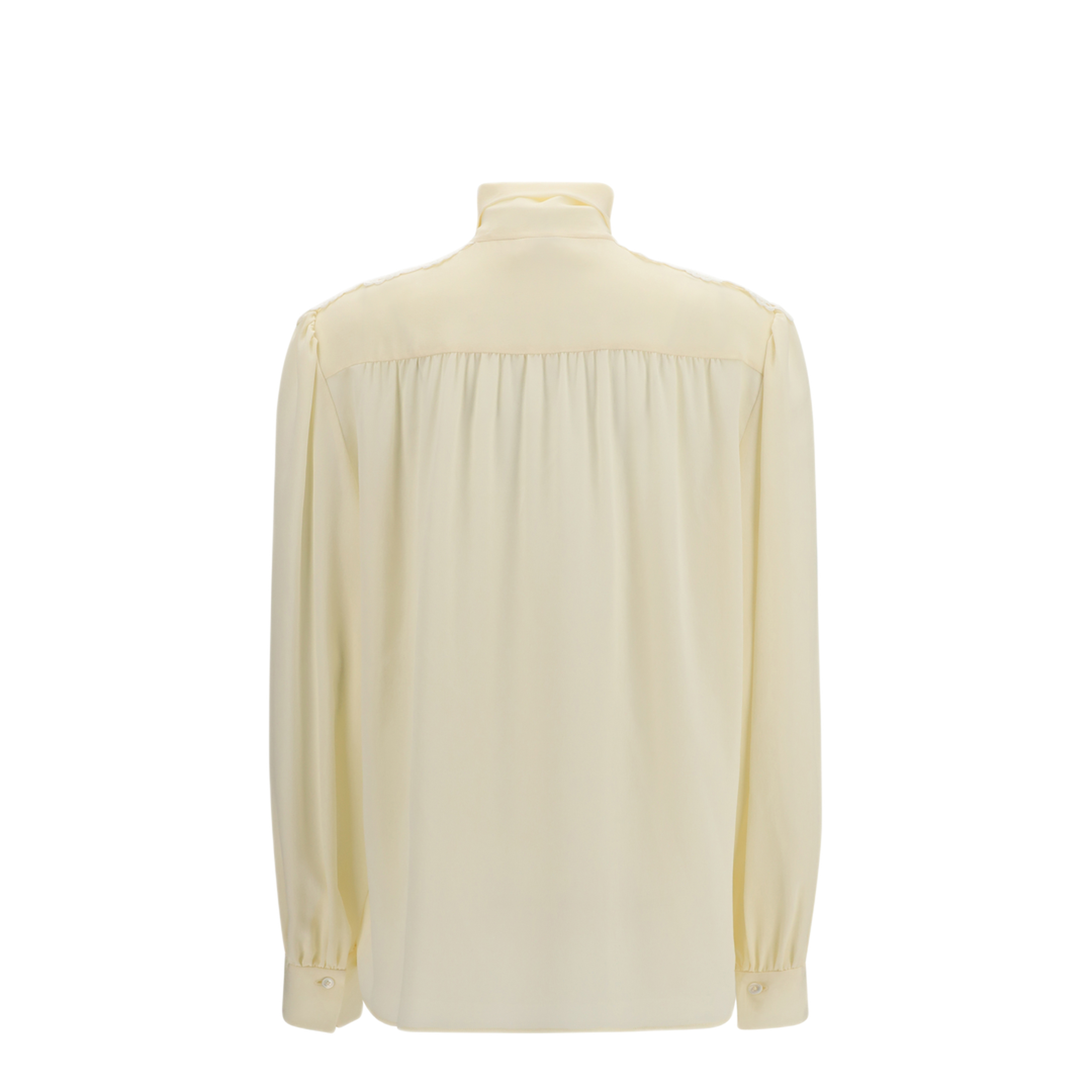 MAYFEYR - Chloè - Bow Blouse With Embroidered Shoulders - CH26AHT30005114