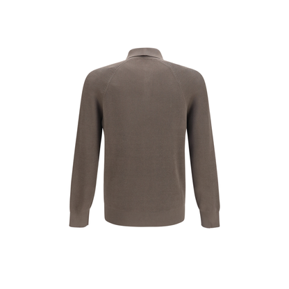 MAYFEYR - Brunello Cucinelli - Long-Sleeve Knit Polo Shirt - M29400105