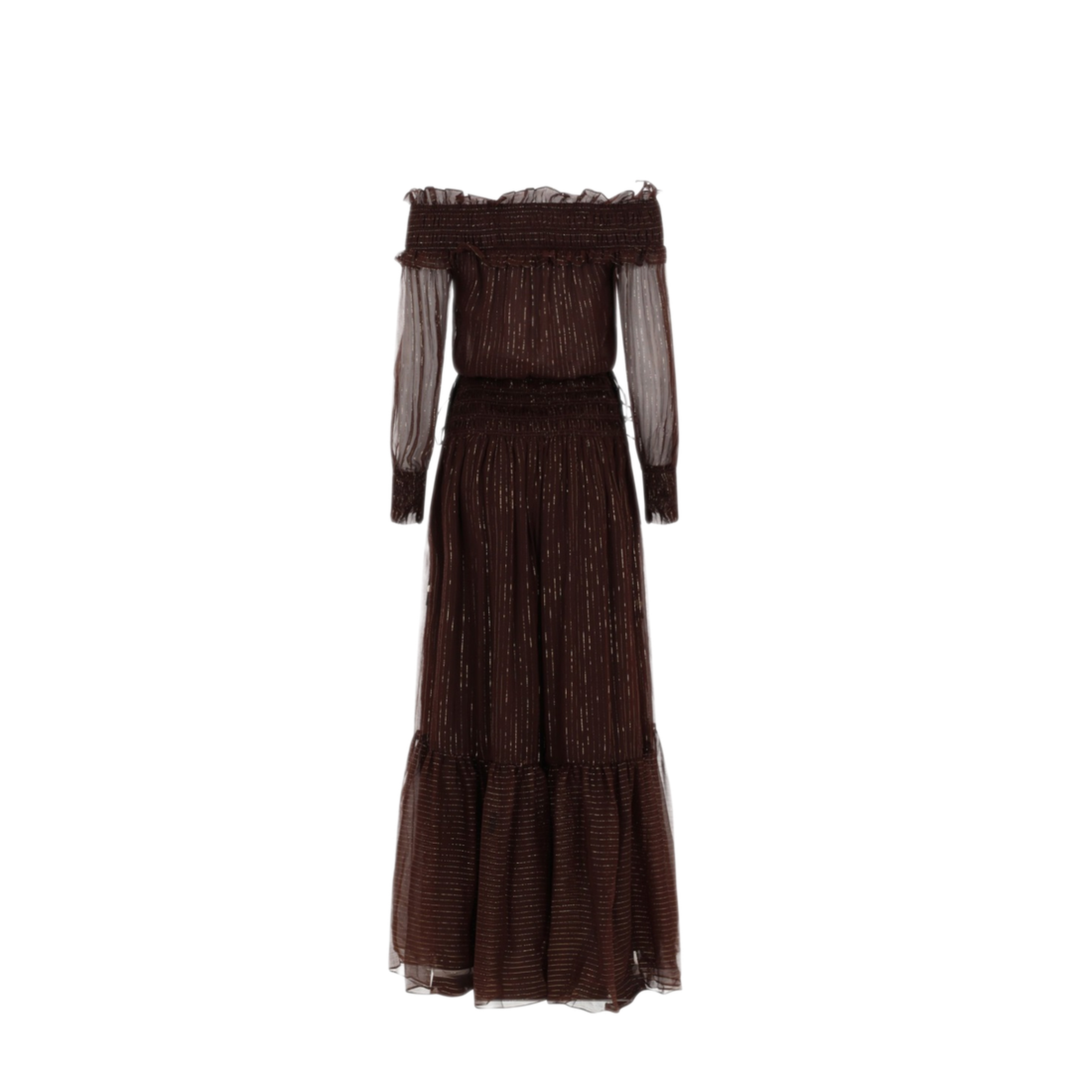 MAYFEYR - Self Portrait - Dress With Ruffles And Flounces - RS26156XABRBROWN