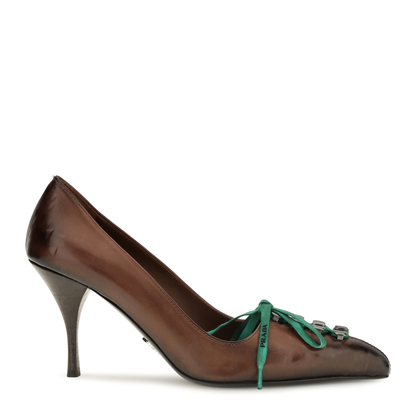 MAYFEYR - Prada - Leather Lace-Up Pumps - 1I612OFA085V69