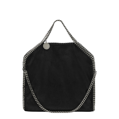 Falabella Fold-Over Shaggy Deer Tote Bag - Black
