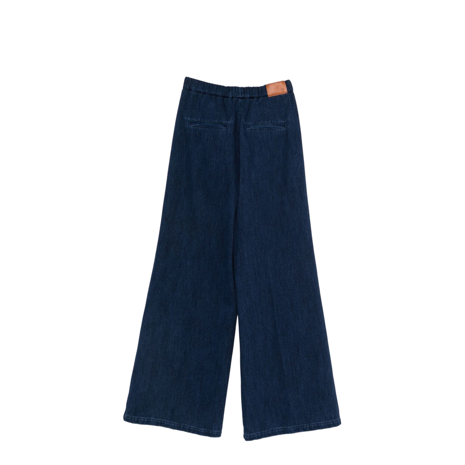 Palazzo Trousers in Denim Indaco