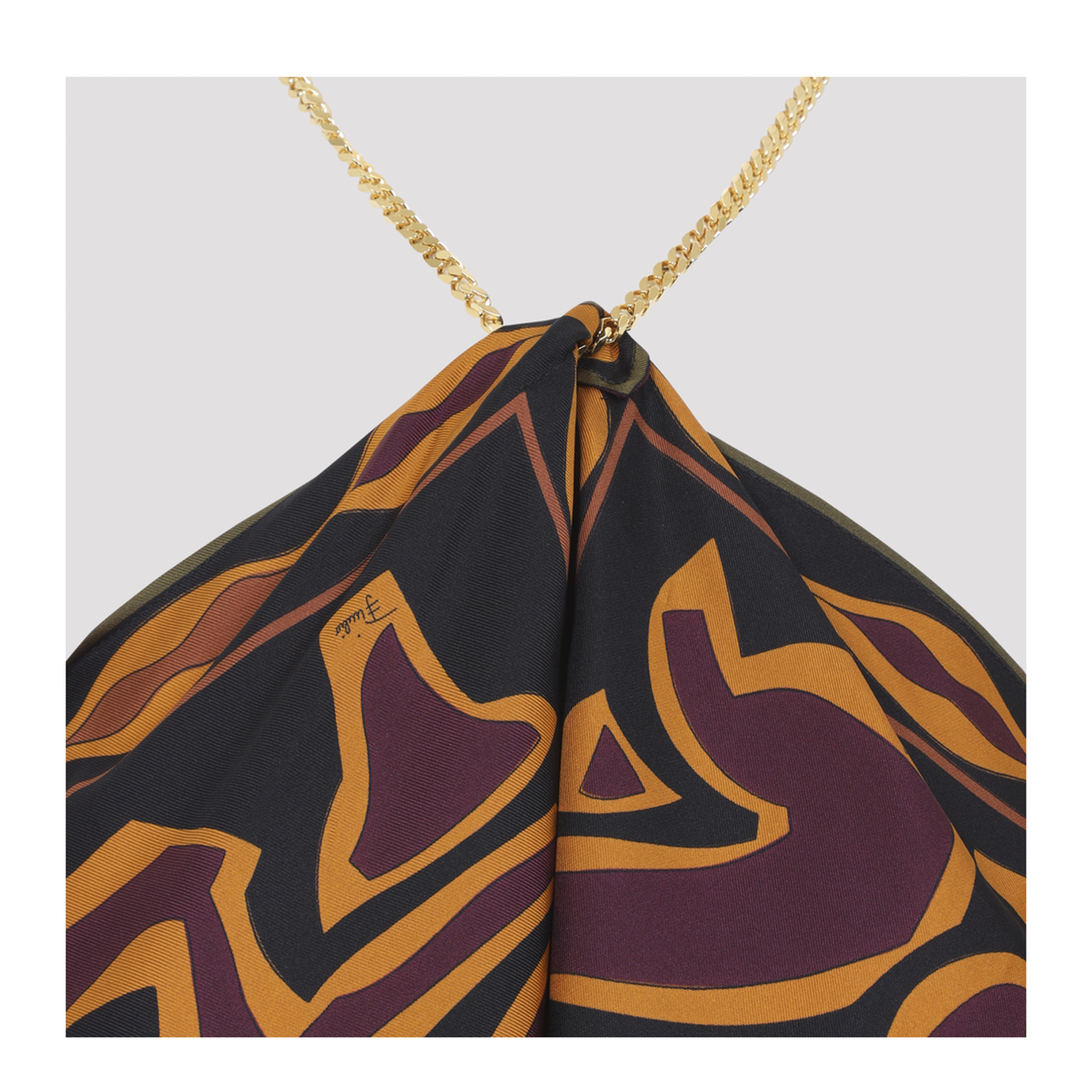 MAYFEYR - Pucci - Sleeveless Top In Bordeaux And Gold - 6URM306U790P36