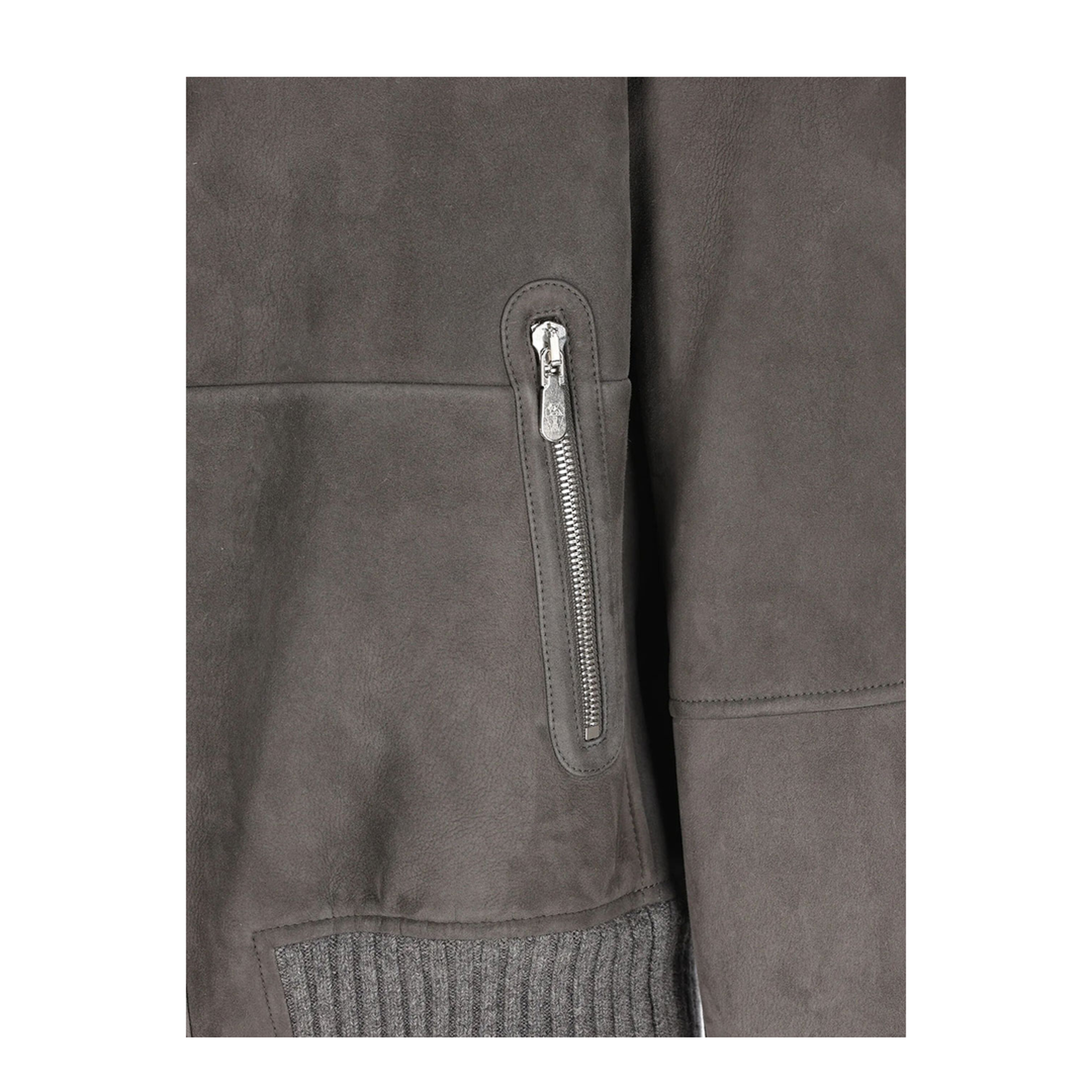 MAYFEYR - Brunello Cucinelli - Shearling Jacket With Zip And High Neck - MPMCU1737