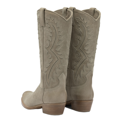 MAYFEYR - Sartore - Leather Cowboy Boots - SR4211VELOURTABACCO