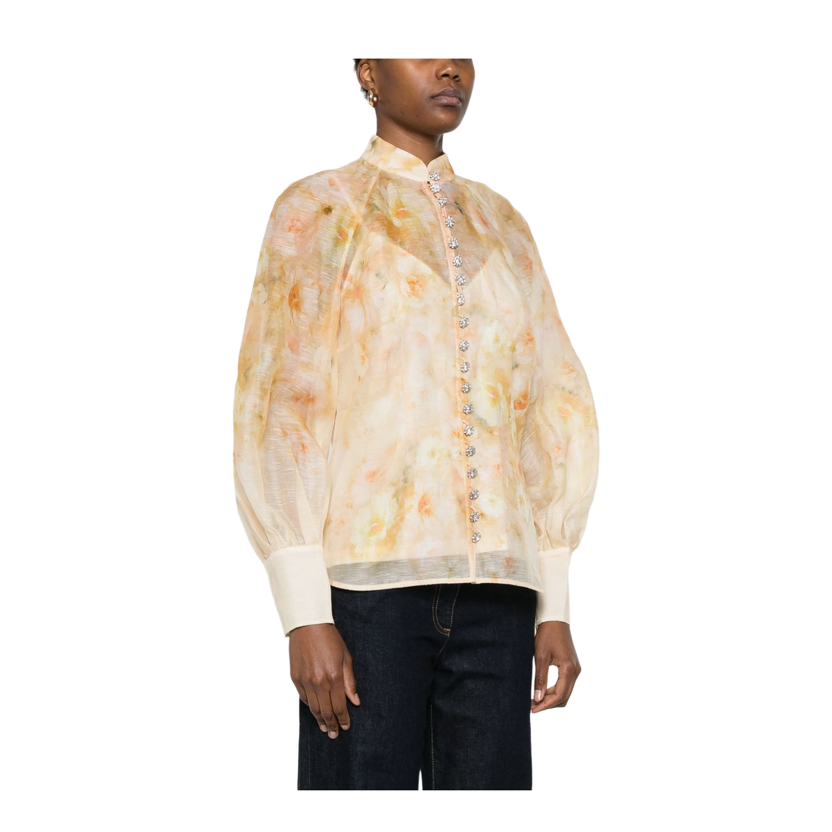 Crush Floral Shirt in Yellow