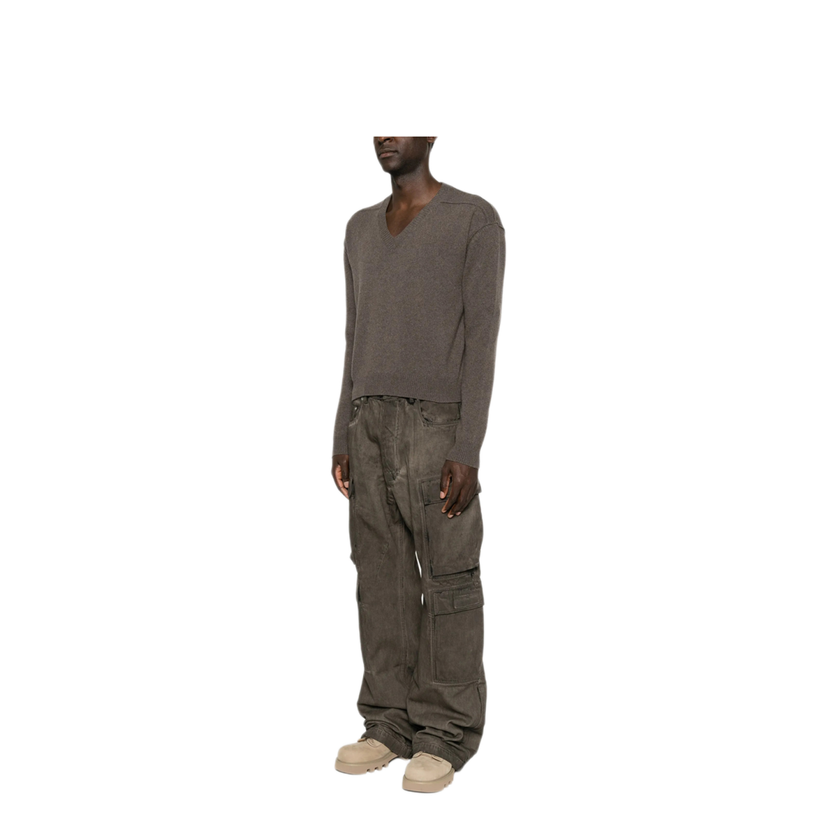 MAYFEYR - Rick Owens - V Neck Sweater - RU02F4650WSBR34