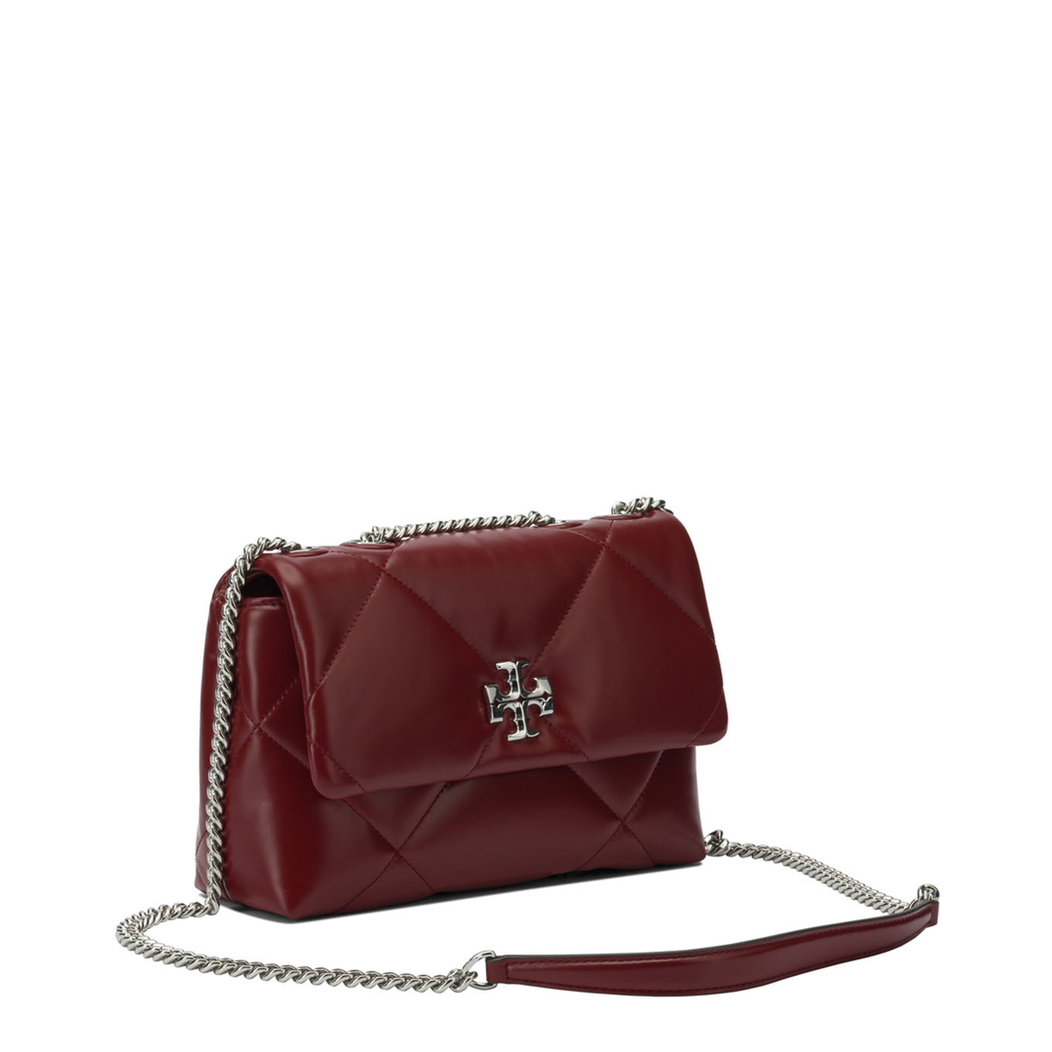 Kira Small Calf Leather Shoulder Bag - Dark Carmine