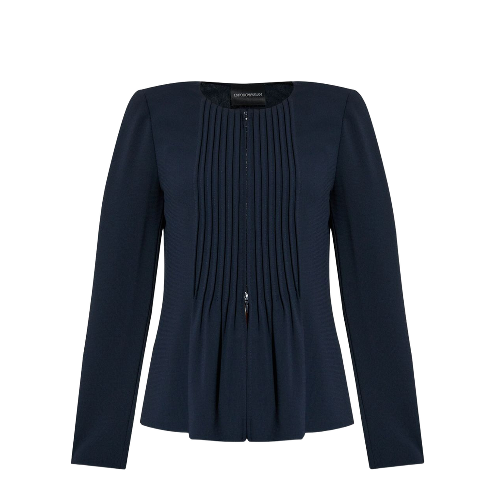 Jacket in Pleated Fluid Armure Fabric