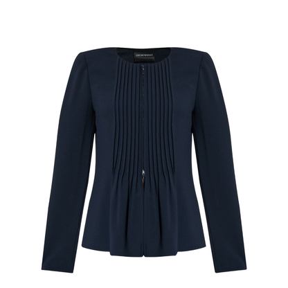 Jacket in Pleated Fluid Armure Fabric