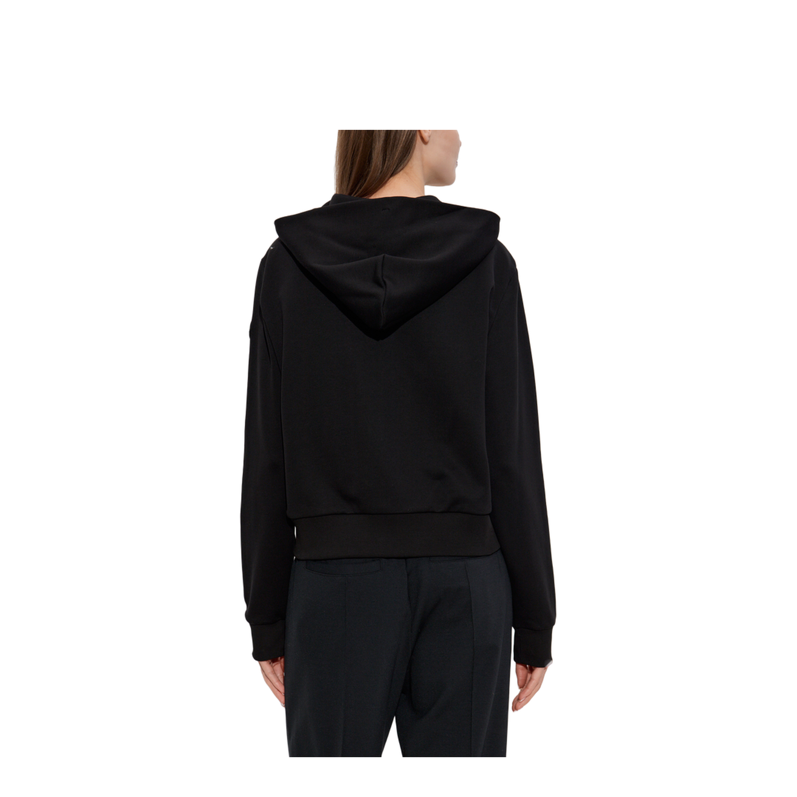 Black Hooded Zip Sweatshirt