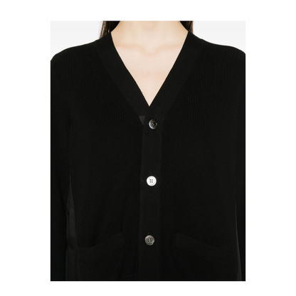 Cotton Knit x Cotton Poplin Cardigan