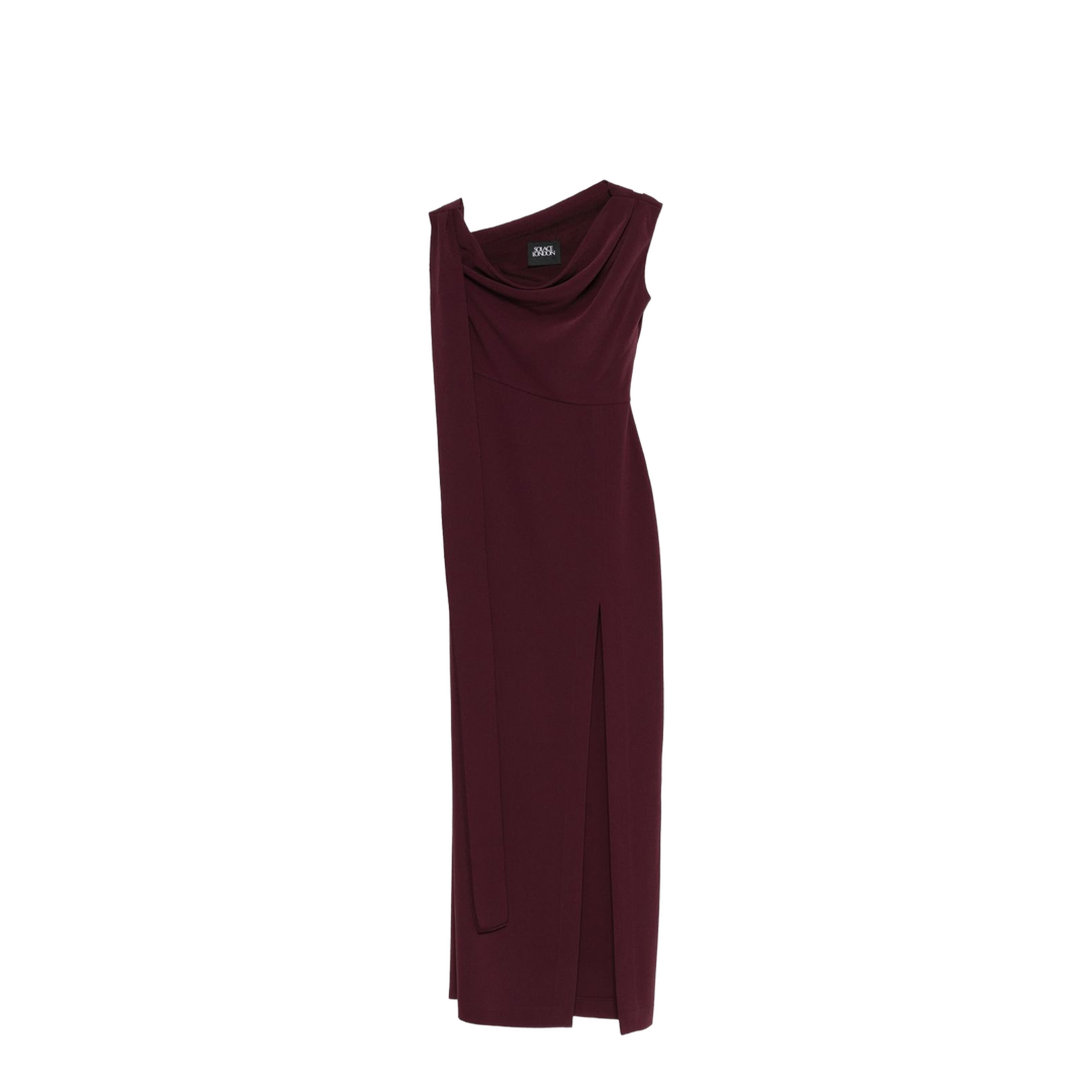 Cowl Neck Sleeveless Side Split Dress
