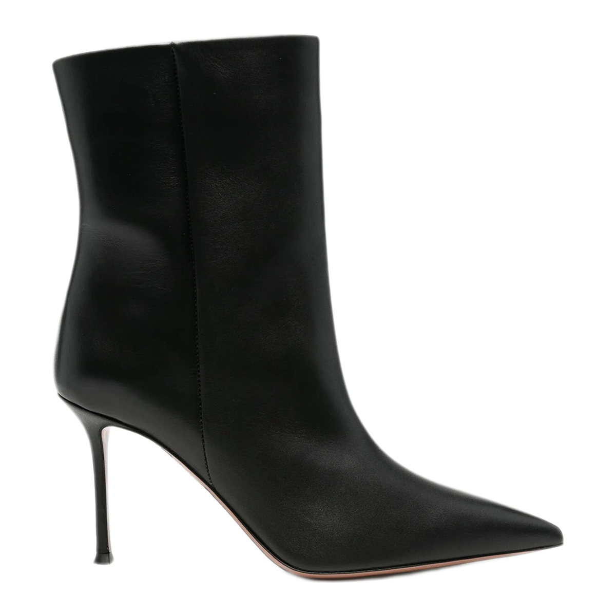 MAYFEYR - Aquazzura - Harper 85 Black Calf Leather Booties - HRPMIDB0CFI000
