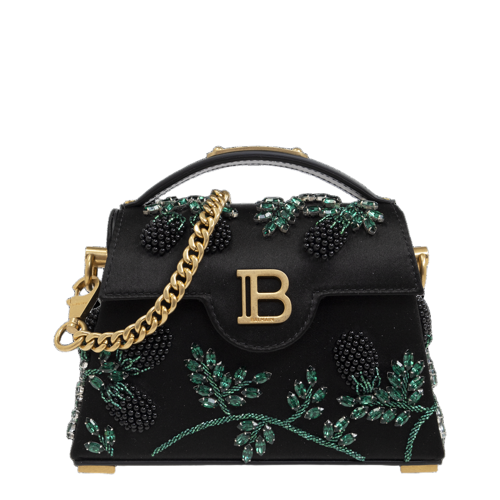 Handbag with Shimmering Appliqués