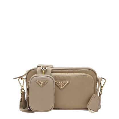 Re-Nylon Mini Re-Nylon Shoulder Bag - Cammello 1