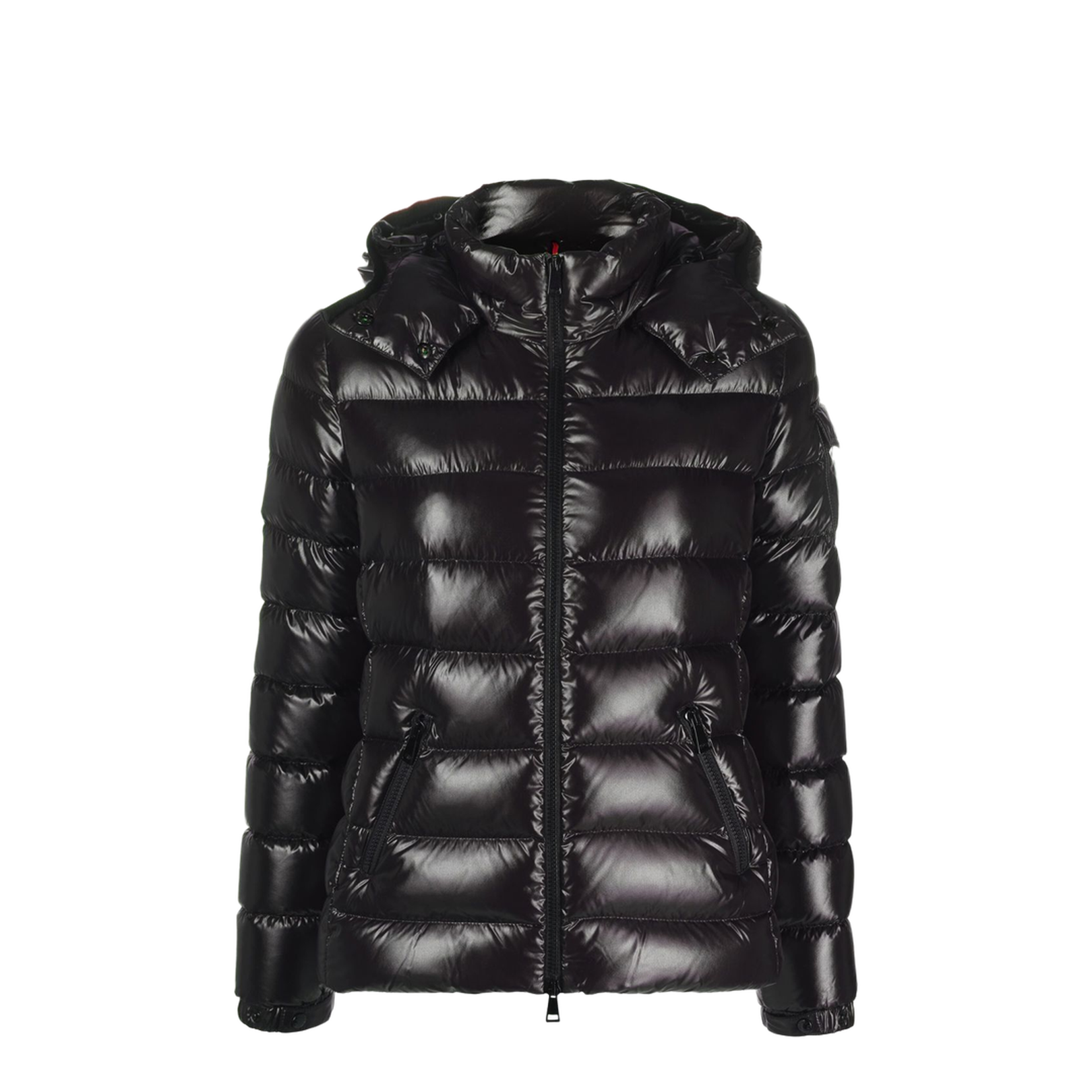 Black Hooded Short Down Jacket