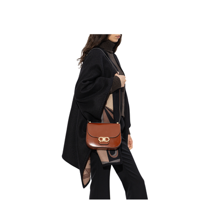 MAYFEYR - Ferragamo - Leather Handbag - 219867DOUBLEGFL789540DARKCOGNAC