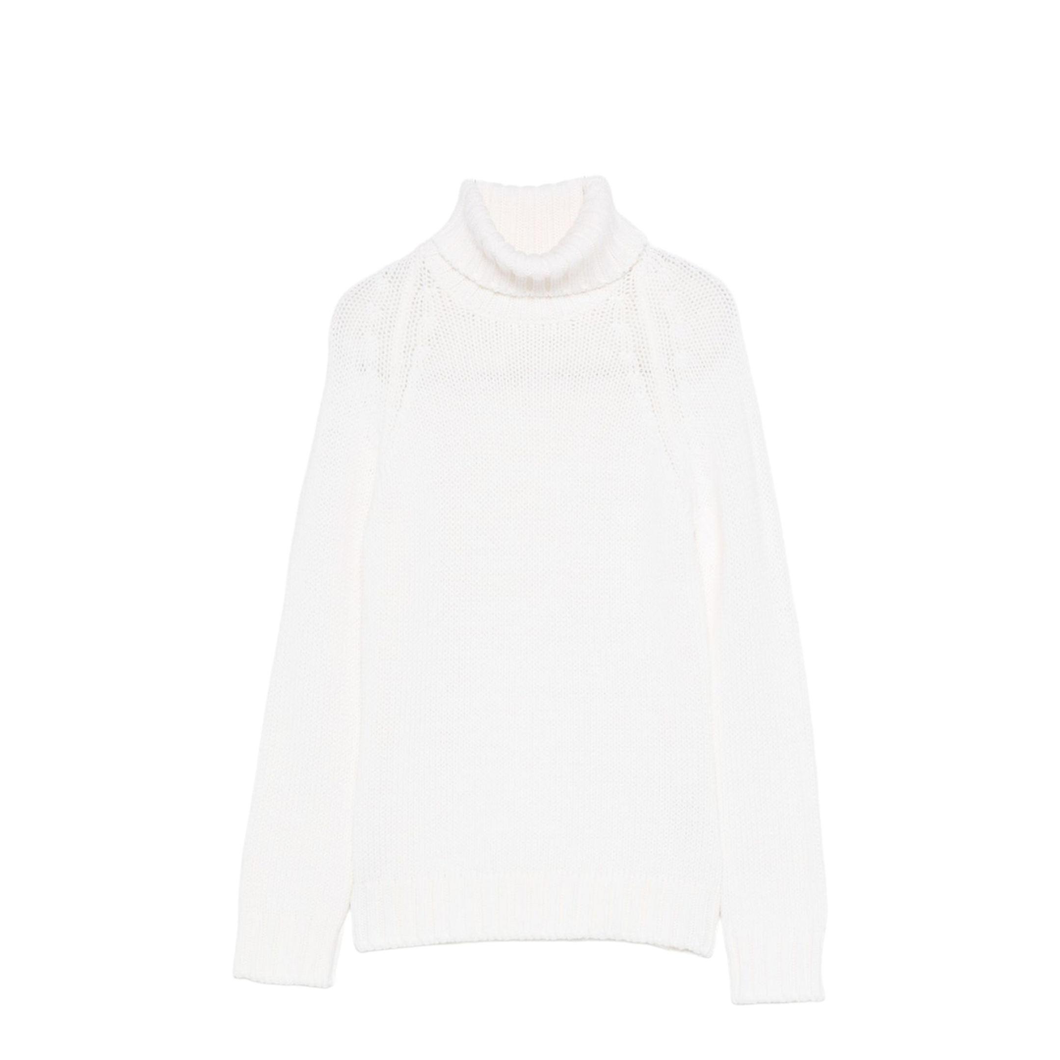Wool Turtleneck Jumper In White
