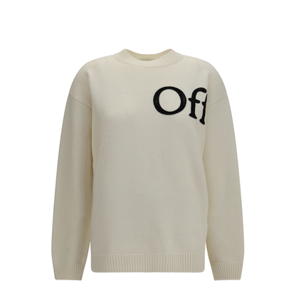 MAYFEYR - Off-White - Bookish Shared Crewneck Sweater - 2FE00533T