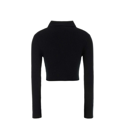 Black Wool Cardigan