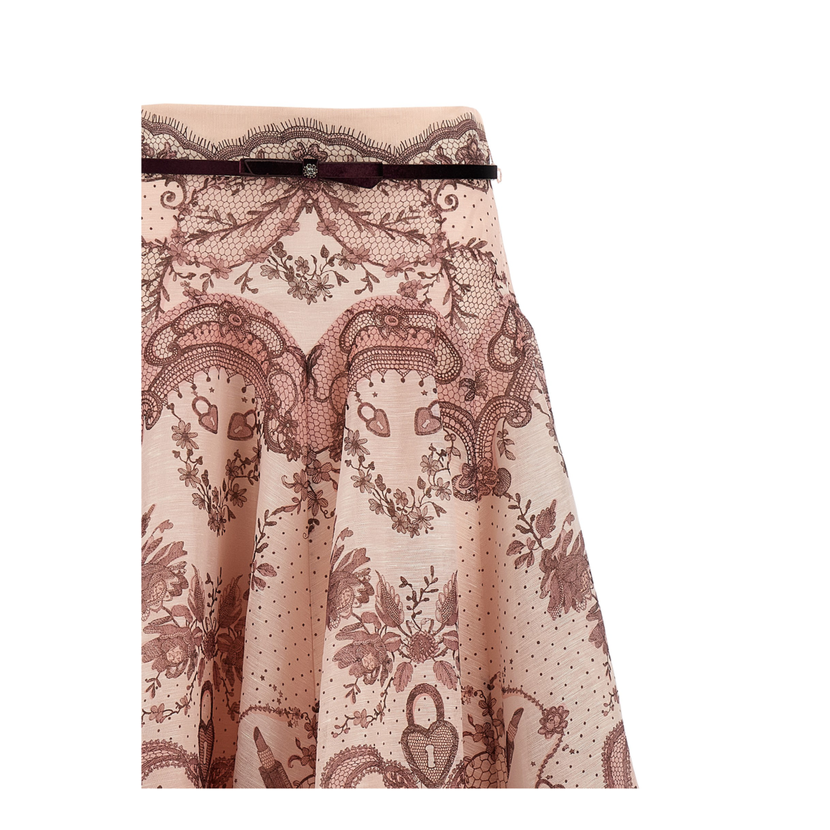 Crush Flared Midi Skirt
