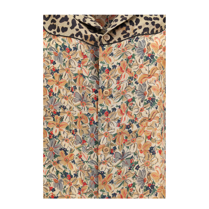 MAYFEYR - Valentino - Short Sleeve Floral And Leopard Print Shirt - 9V3AA311BJ1QD7